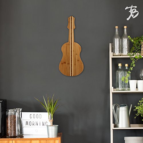 Tabla de Cortar y Servir de Bambú en Forma de Ukelele miniatura 2