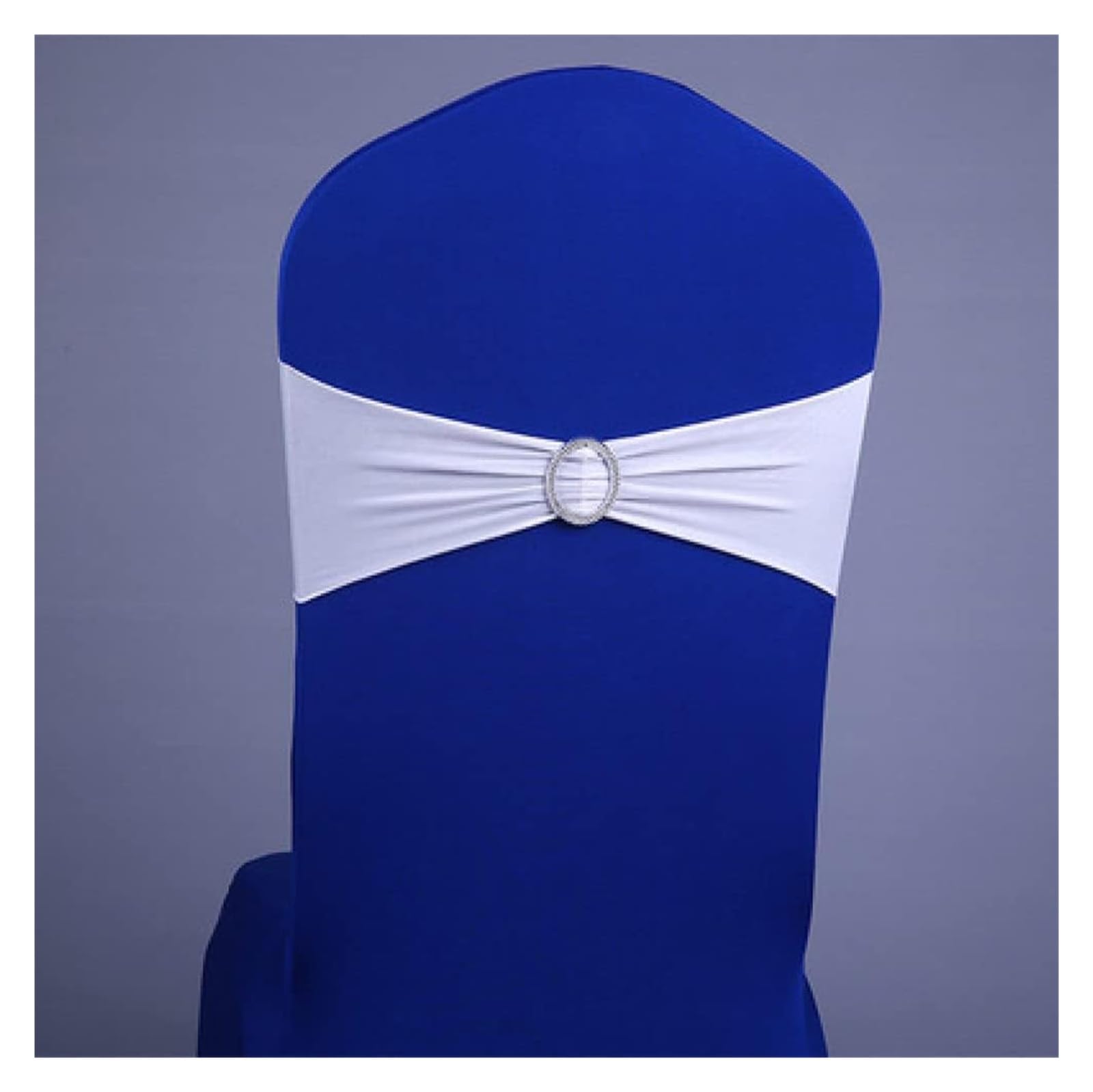 RZQVHBKXWGT chair sashes,10/50pcs Stretch Spandex Chair Sashes Covers Bow Bands With Buckle For Wedding Party Banquet Hotel Office Meeting Decorations,red,50pcs (Color : Blu, Size 10 pcs)(Wit,10 pcs)