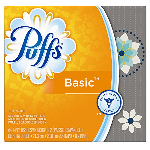 Listado de Puffs pera del mes. 43 Puffs Basic Tissues; 1 Cube; 64 Tissues per Box (Pack of 24)