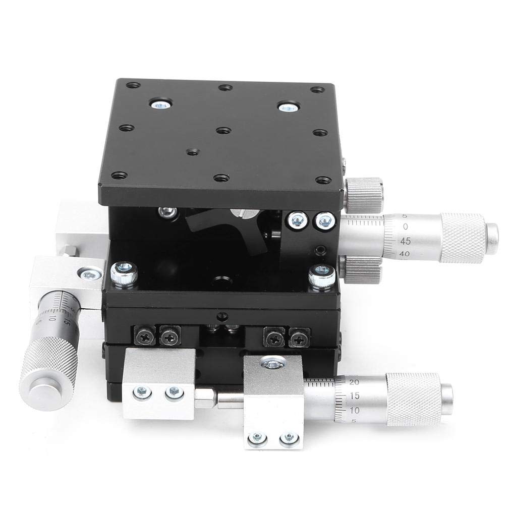 Manuelle lineare Bühne, LD60-LM XYZ 3-Achsen Manuelle lineare Bühne Trimmplattform Tuning Schiebetisch 60 x 60 mm