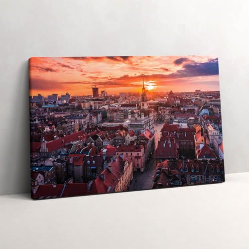 Tableaux 60x40cm Poznań panorama - Wallfluent décoration murale peinte