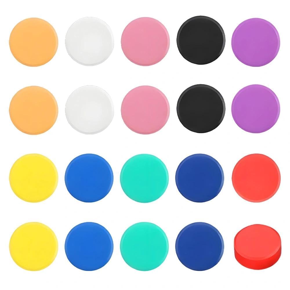 20 Pcs Coloured Fridge Magnets, Whiteboards Magnetic, for Notice Boards, Classrooms, Home Whiteboard Magnets, 20mm Round Plastic Covered Magnetic Buttons