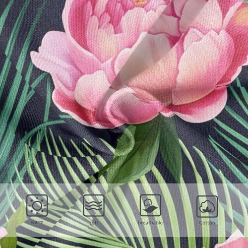 Aesthetic Toddler Underwear Floral 2t Cotton Panties for Girl Pink Peony Floral Green Leaves Black Kids Undies Briefs3