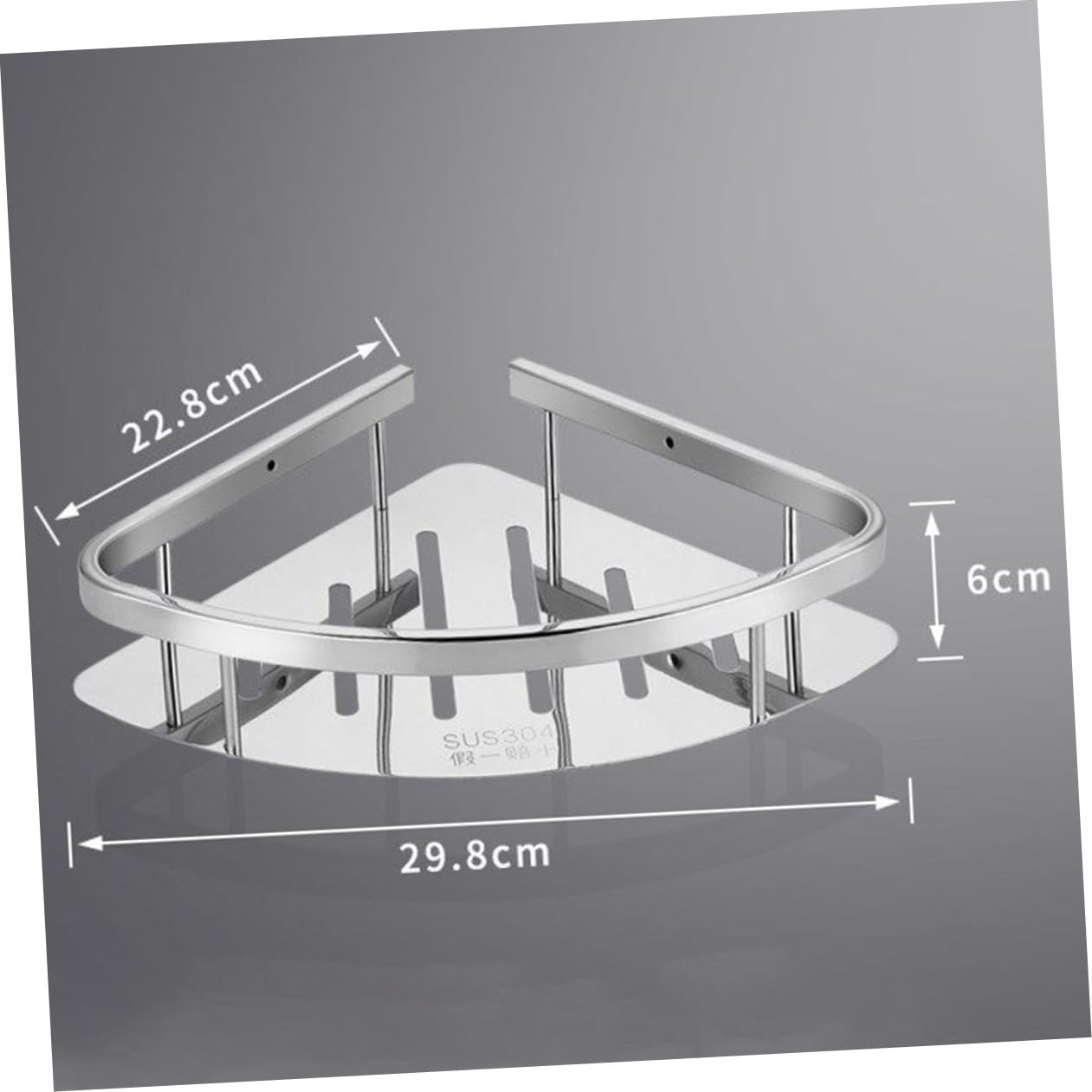 Estante de Baño de Acero Inoxidable Triángulo Capa Estantería de Esquina Resistente para Almacenamiento Ducha y Cocina Diseño Desmontable para Optimizar Espacio Paredes