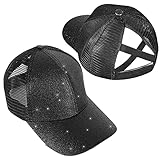 Gorra de béisbol con purpurina para niñas, 5-18