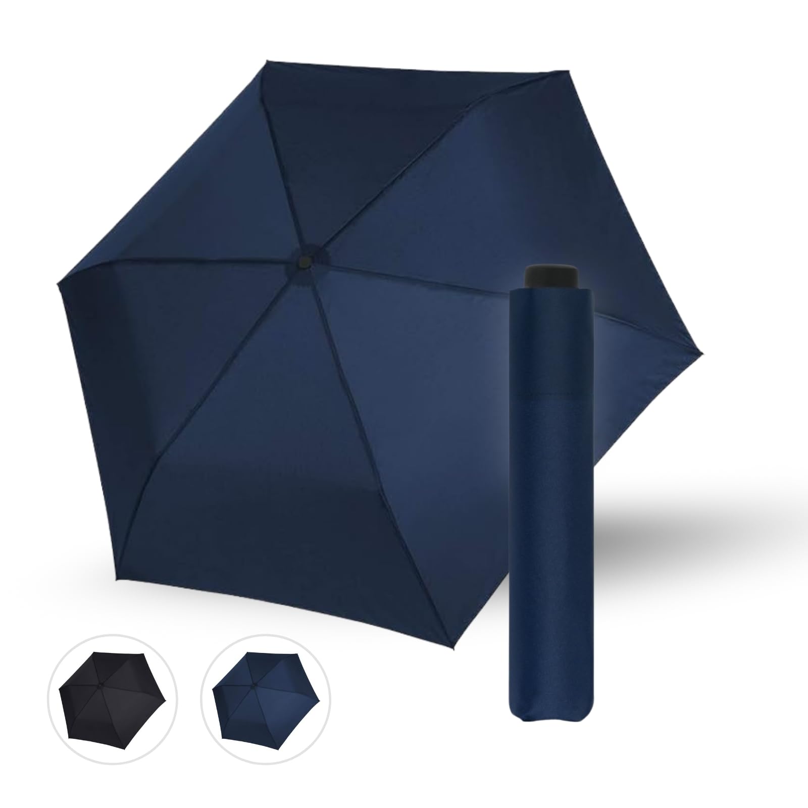 Parapluie Doppler Zero Large bleu de poche ultra léger résistant vent ouverture manuelle