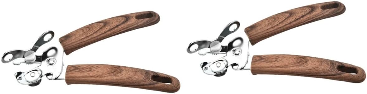 2pcs Stainless Steel Manual Can Opener Comfort Handle Effortless Bottle and Tin Opener for Home Camping and Travel Use Easy for Ages