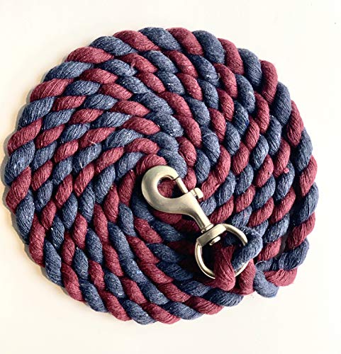 Majestic Ally Pack of 2 Solid Cotton Lead Rope for Horses & Livestock, 10 Foot Long and 5/8 inch Thick - Image 3