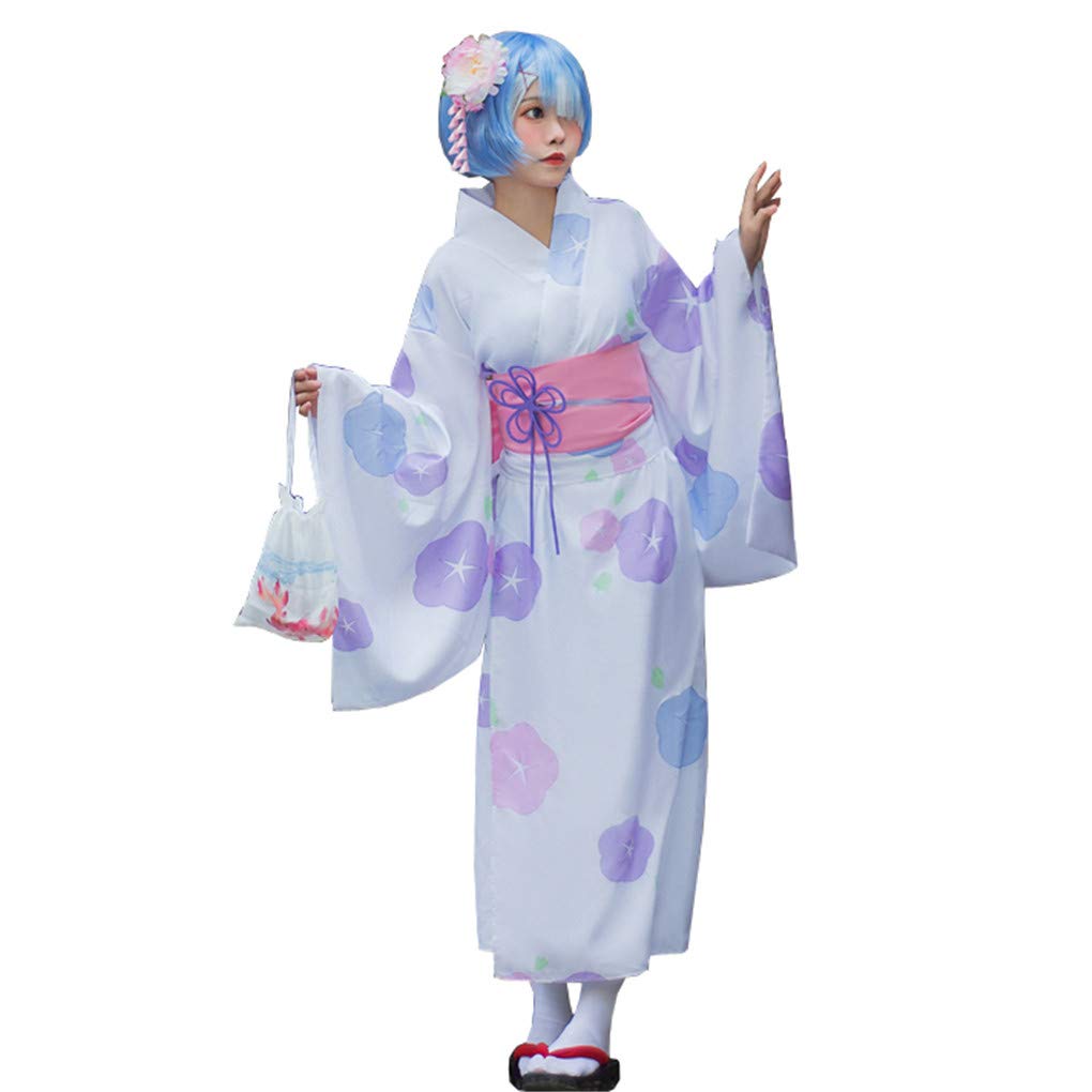Amazon.co.jp: ゼロから始める異世界生活 レム 着物 浴衣 桜祭り
