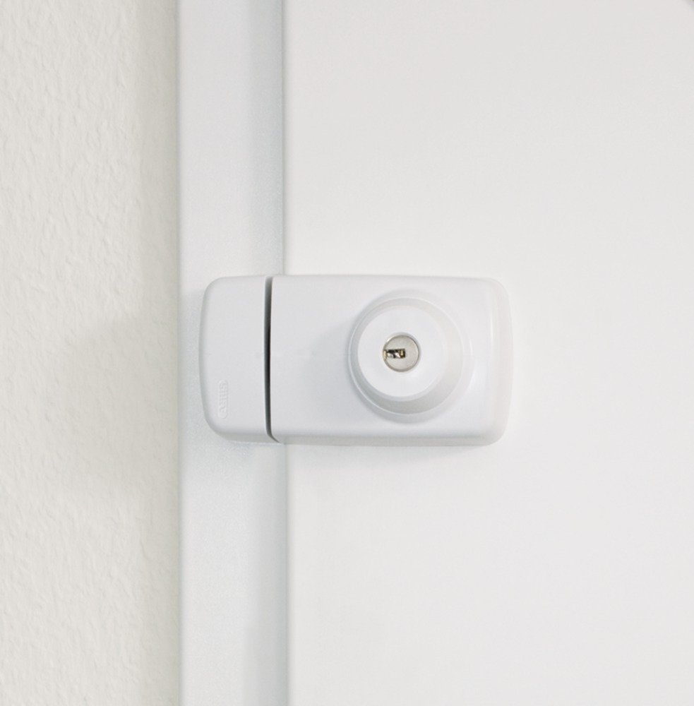 ABUS Cerrojo 7025 - Cerradura de Puerta con Doble Cilindro y 3 Llaves | Pestillo ovalado de acero macizo, cierre de 2 vueltas, entrada ajustable de 60 y 72 mm para puertas de entrada en blanco.