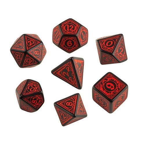 Q Wokshop Pathfinder Wrath Of The Righteous Rpg Ornamented Dice Set 7 Polyhedral Pieces #TOP2