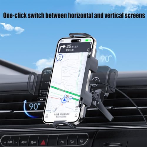 Image of 2024 High Intelligent Mobile Phone /Pad Holder, Wireless Car Charger Fast Charging Holder for All Smart Phones (Silver)