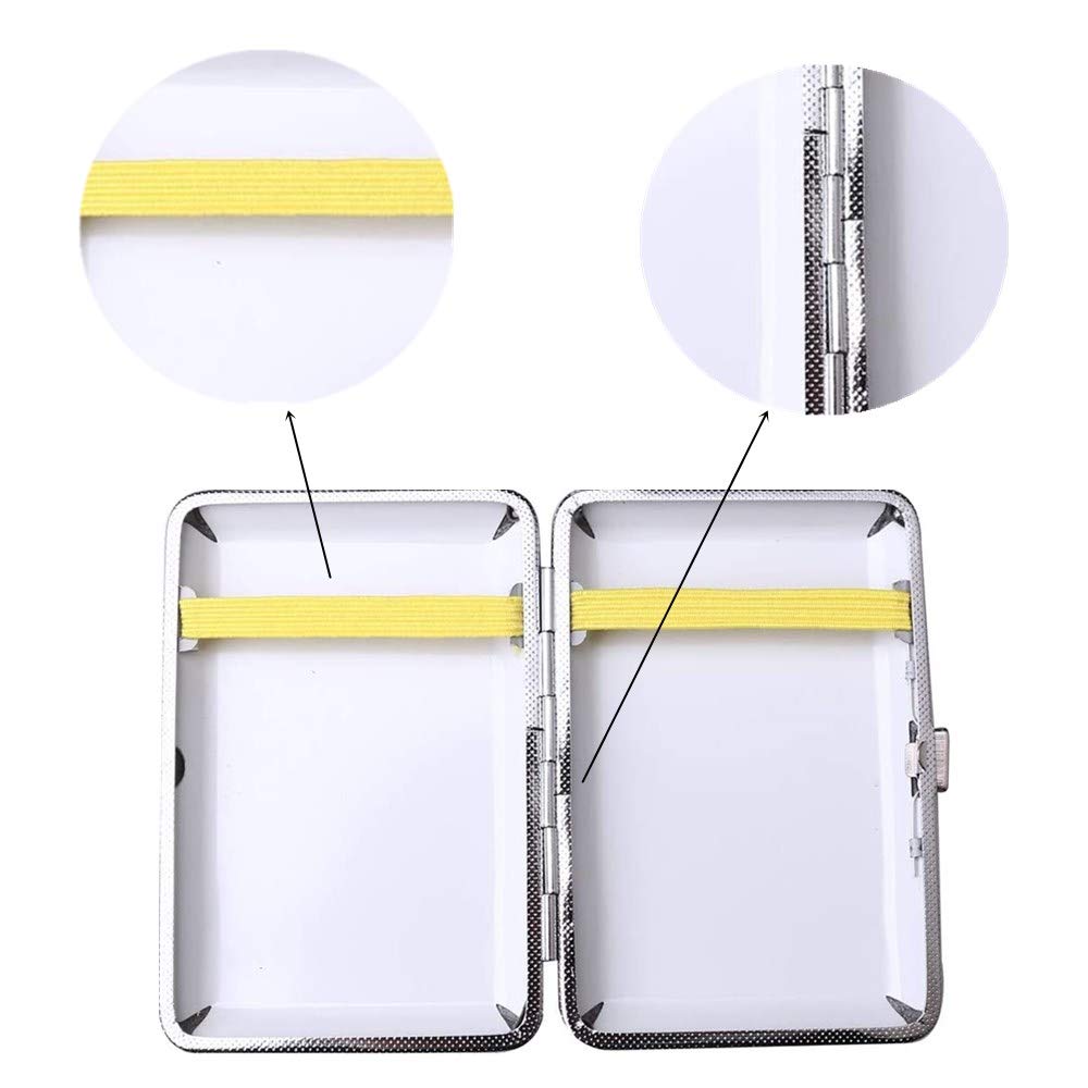 2 cigarette holder Hikeep Case (2 Pack), Vintage Cigarette Case, Smoking Accessories, Metal 20 Capacity for Regular, King and 100's Size : Health & Household Set of 2 Compact Metal-Plated