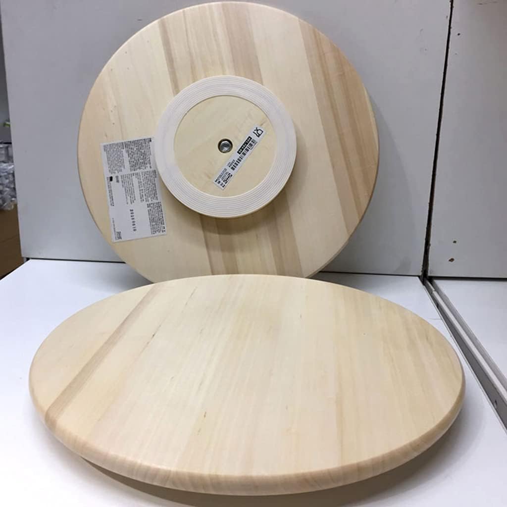 Diameter 39cm Wood Lazy Susan Turntable Spin Organizer for Kitchen Pantry Cabinet Fruit Solid Wood Rotating Storage Rack Carrying Capacity 12 Kg