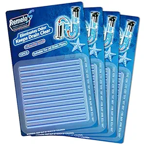 Drain Cleaner Sticks,Clean Batonnet Deodorizer.Non-Toxic for Kitchen Bathroom Sinks Pipes Septic Tank Safe Drain Sticks,Deodorizer Prevents Clogged Drains (4 Color)