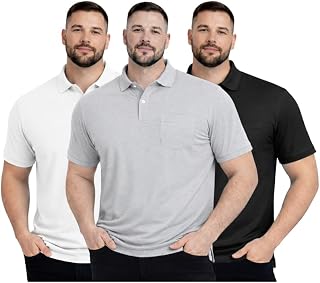 SMAN Plus Size Polo T-Shirt Pack of 3 for Men & Boys | Half Sleeve Collar Tee with Pocket | Premium Spun Matty Fabric | Ca... Price In India