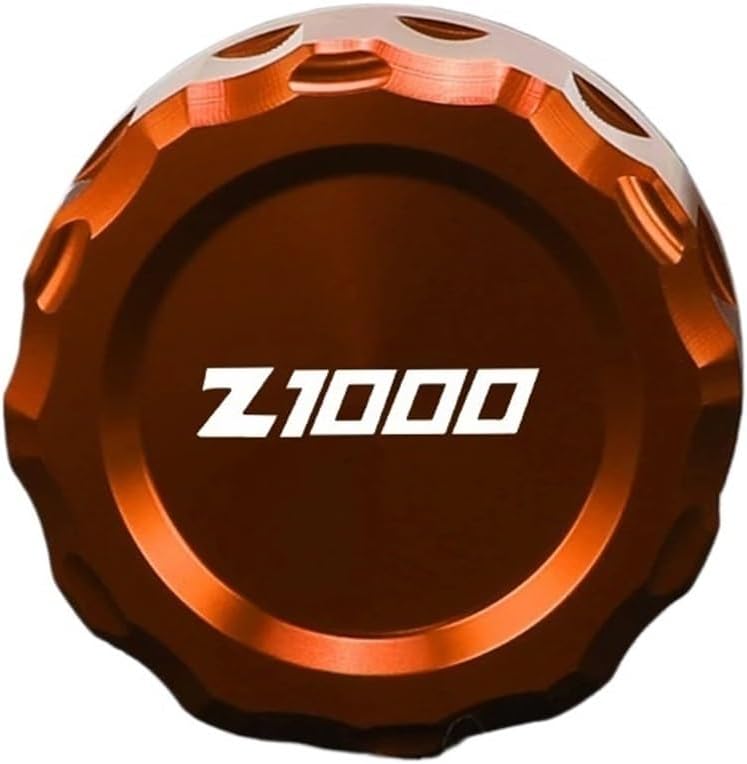 jininghaibo Motorcycle Master Cylinder Oil Fluid Cap Rear Brake Reservoir Cover Compatible With Z1000 2007-2017 2016 Z1000SX 2011-2014 Z1000 SX(Gold Z1000 logo)