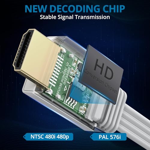Image of AUTOUTLET Wii to HDMI Converter, with 4:3 /16:9 Aspect Ratio Switch, 1080P Wii HDMI Adapter Supports All Wii Display Modes, Compatible with Nintendo Wii, Wii U for Full HD TV, Monitor