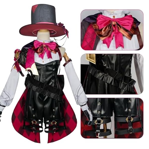 Game Genshin Impact Lyney Cosplay Kostuum Outfit Uniform Jurken Volledige Set Halloween Party Carnaval Verkleedpak met Pruik