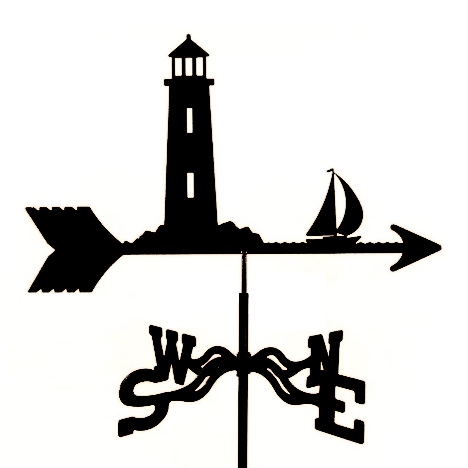 TAXXII Outdoor courtyard weather vane wrought iron Weathervane Wind Direction Indicator Stainless Steel Vane Weathercock with Ornament Corrosion Resistant Professionne