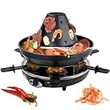 Syntrox Germany RAC-TAT-1500W Tatarenhut Grill & Raclette in einem Gerät inkl. Raclette Pfännchen