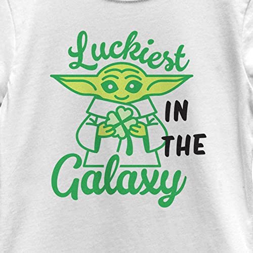 The Mandalorian Girl's Star Wars St. Patrick's Day Grogu Luckiest in The Galaxy T-Shirt2