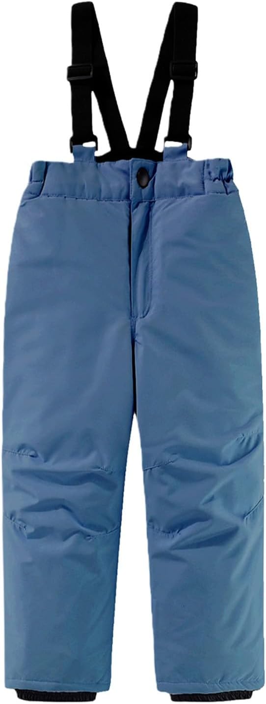 Boys Girls Waterproof Snow Ski Pants Kids Windproof Snow Overalls Winter Warm Thick Snowsuit Ice Skate Bib Pants