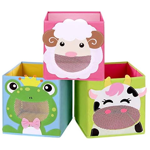 SONGMICS Cajas de Almacenamiento, Juego de 3, Organizadores de Juguetes Cover