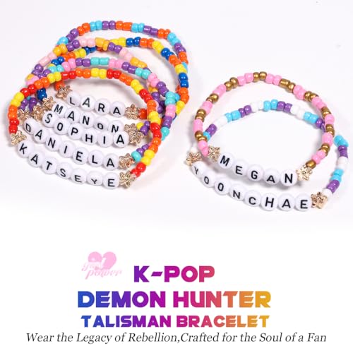 AICaes for Katseye Merch Friendship Bracelets Inspired by KATSEYE Concert Merch Stackable Stretch K-pop Beaded Bracelets Unique Merchandise Jewelry Gifts for Fans Women Men3