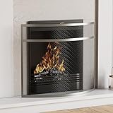 Home Discount Kaminschirm, Nickel, kostenlose Zustellung, 64x12x73