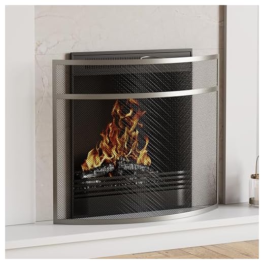 Home Discount - Pantalla Protectora para Chimenea de níquel