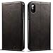 Wallet Case Compatible 2018 iPhone Xs/ 2017 iPhone X, PU Leather Wallet Case Kickstand Folio Flip Cover, Black, 5.8 inches