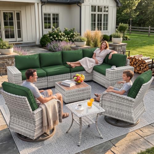 Outdoor Patio Furniture Set PE Wicker Rattan Outdoor Sectional Sofa