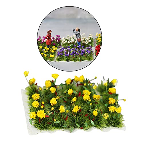 freneci DIY Mini Simulation Blume Cluster Modelleisenbahn Fee Garten Architektur Landschaft Gelände Gras Bausatz Sand… – Bild 8