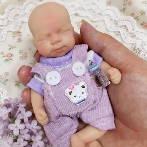 Muñeca de silicona realista 15 cm para niños miniatura 4