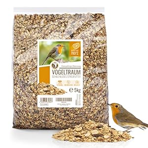 wildtier herz Mangime per Uccelli Selvatici Premium Senza Guscio - Semi Senza Grano per Alimentazione a Terra e Casa per Uccellini - 5 kg
