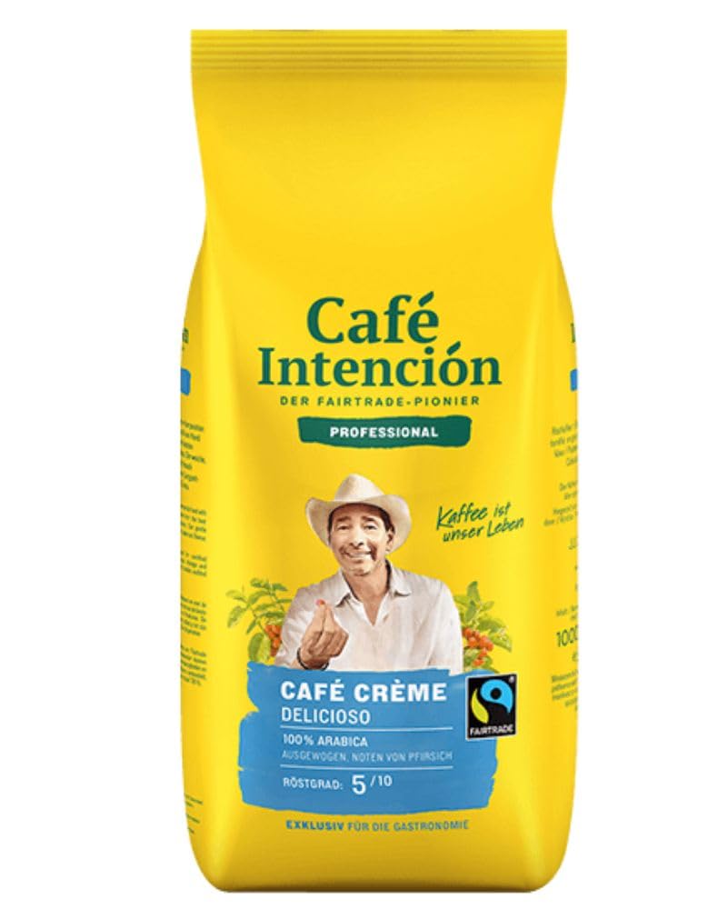 Kaffee CAFÉ CRÈME DELICIOSO von Café Intención, 1000g Bohnen (6 Stück)