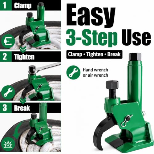 Image of Manual Tire Bead Breaker, Adjustable Hammer Tires Changer Fit for 38 and 42 inches Tire Operation, ATV, Golf Cart, Tractors, Trucks, Heavy Duty Tires Repair (Green(Manual))