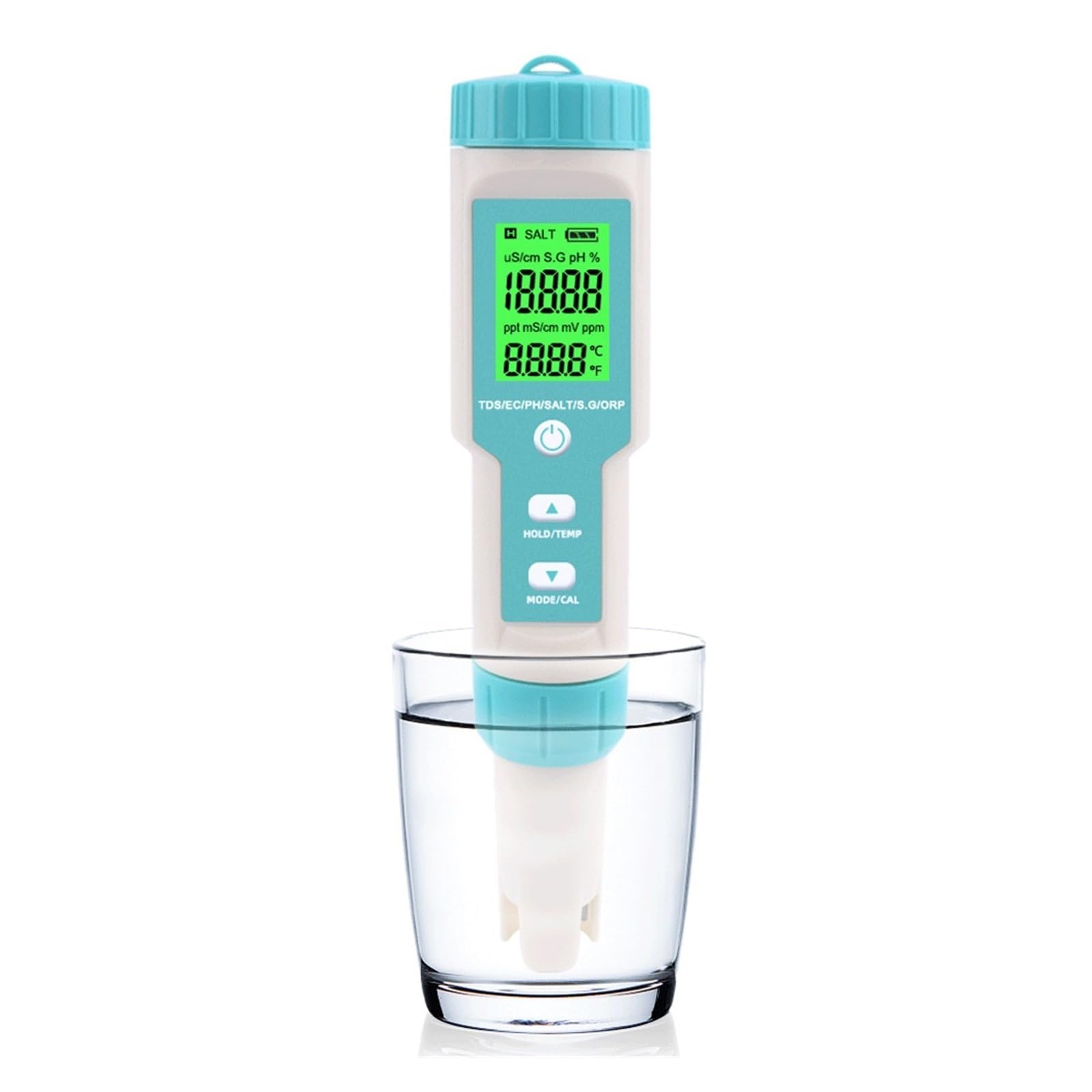 Miernik Zasolenia 7 W 1 PH TDS EC ORP SG TEMP Tester Jakości Wody IP67 Monitor Basenu Instrument Do Analizy Akwarium Szybkie I DokłAdne Wykrywanie
