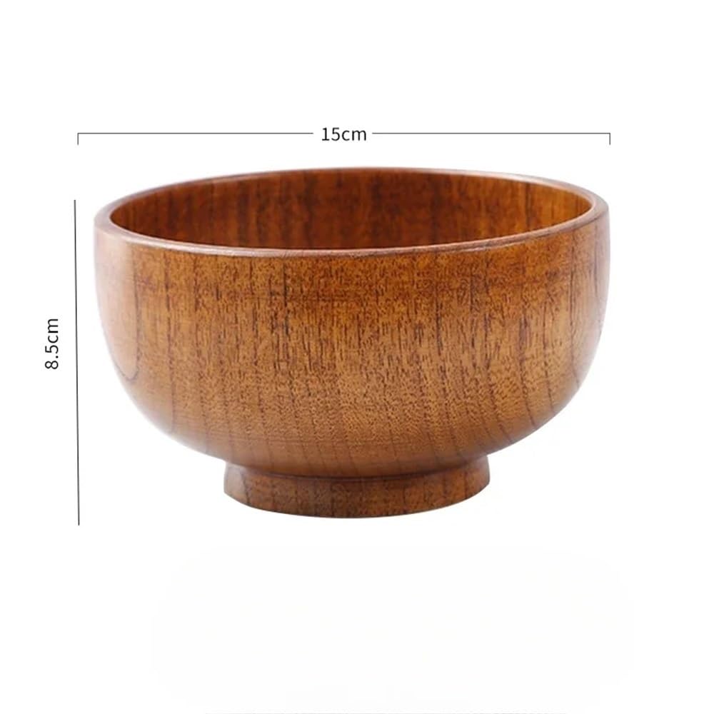 Fruitero de madera, De madera Ensaladeras y fruteros Tazones for servir estilo granja Decoración de cocina(15cm 690ml)