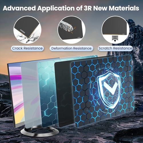 Image of 27 Inch Monitor Privacy Screen Hanging for Computer 16:9 Aspect Ratio, Magnetic Anti Glare Blue Light Private Protector Eye Care,Removable Anti Spy Filter Shield for Digital Workplaces