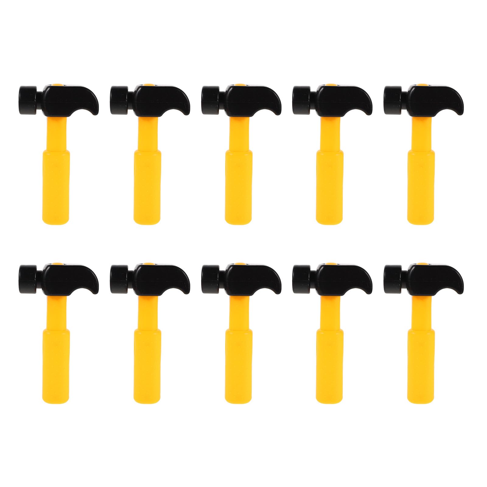Toyvian 10pcs Pretend Play Plastic Hammer: Kids Simulation Mallet, Montessori Early Education Pounding Toy, Party Prop Tool