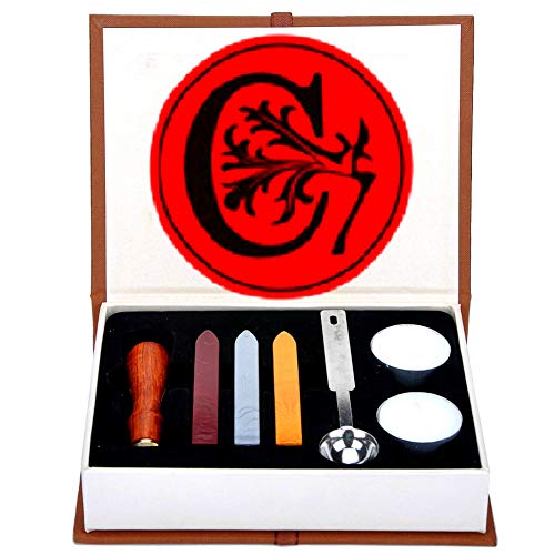 Letter C Wax Seal Stamp Set, ANBOSE Alphabet C Letters Wax Sealing Stamp Kit Including 1Pcs Wooden Handle Copper Seal