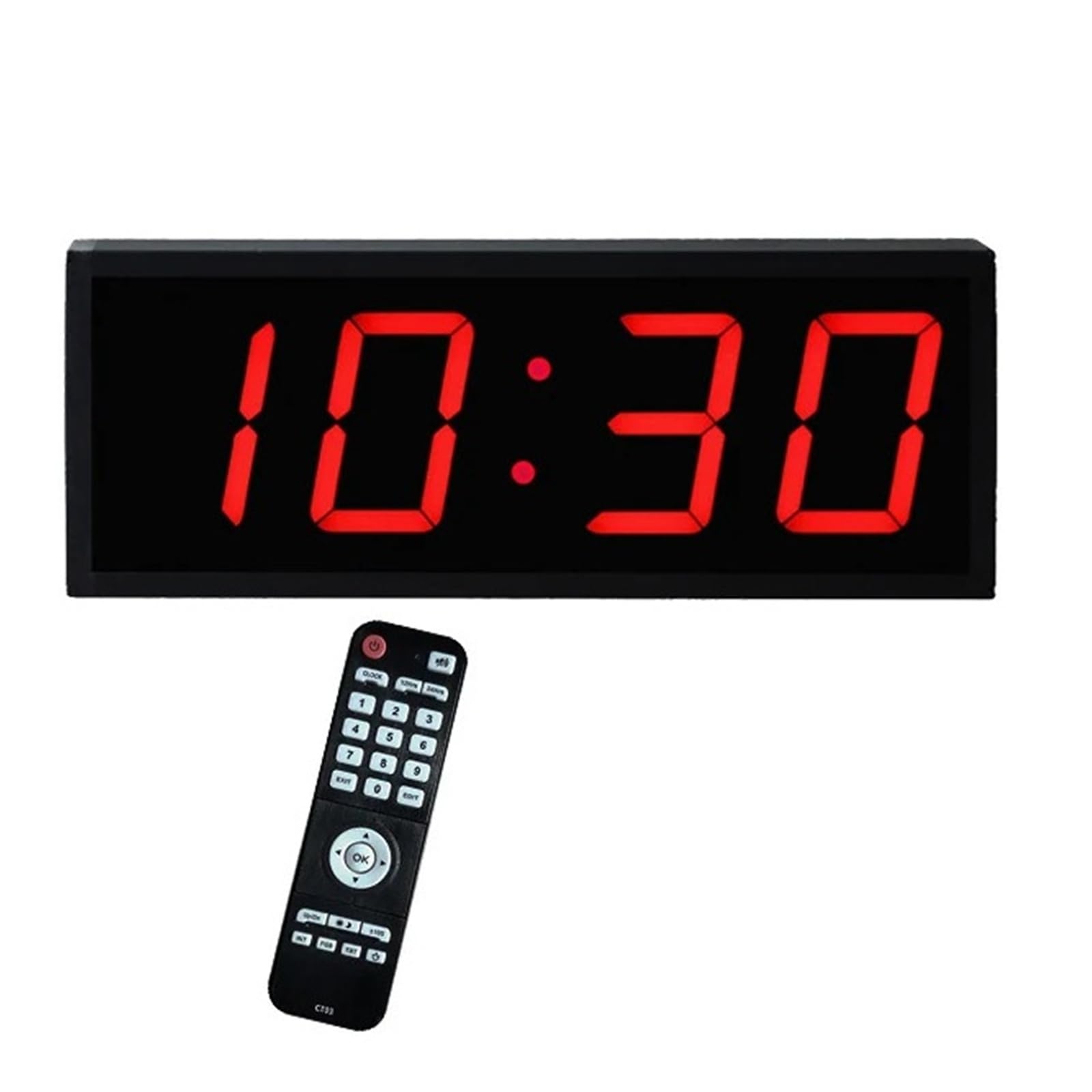 Grande orologio da parete digitale a LED con timer for il conto alla rovescia a 4 cifre con telecomando Molteplici modalità
