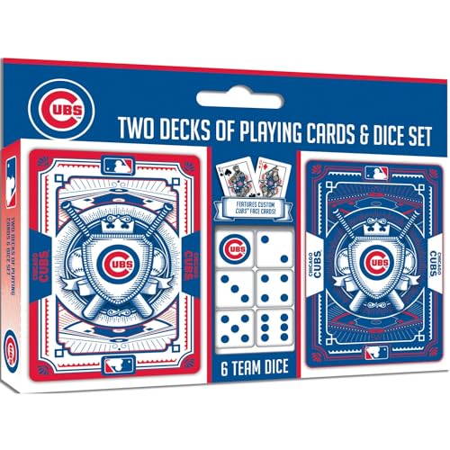 MasterPieces Set de cartas y dados Chicago Cubs 2 unidades