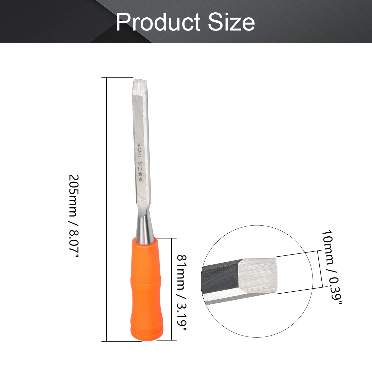 Utoolmart - Scalpello Per Legno In Acciaio Al Carbonio E PVC