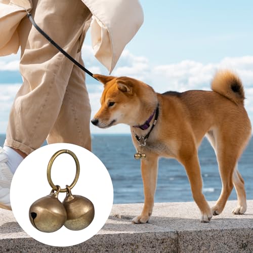Qulkws 4 Stück Silber Glocken, Glöckchen Haustier, Hunde Laute Hundeglocken Für Haustierhalsband Zubehör, Schlüsselringe, Halskette, DIY Basteln Dekoration