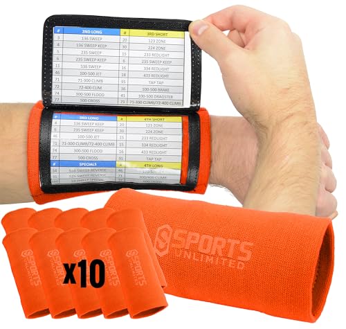 Image of Sports Unlimited Adult Triple Wrist Coach, Football Wristbands for Plays, Baseball Wristbands, QB Arm Bands