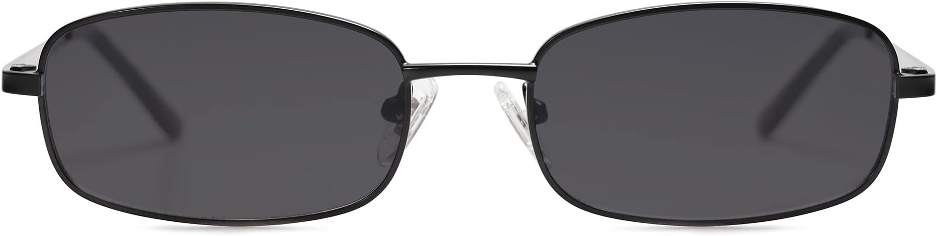 Trendy Rectangle Sunglasses Womens Mens, Retro 80s 90s Y2k Chic Narrow Thin Skinny Sunnies SJ1187