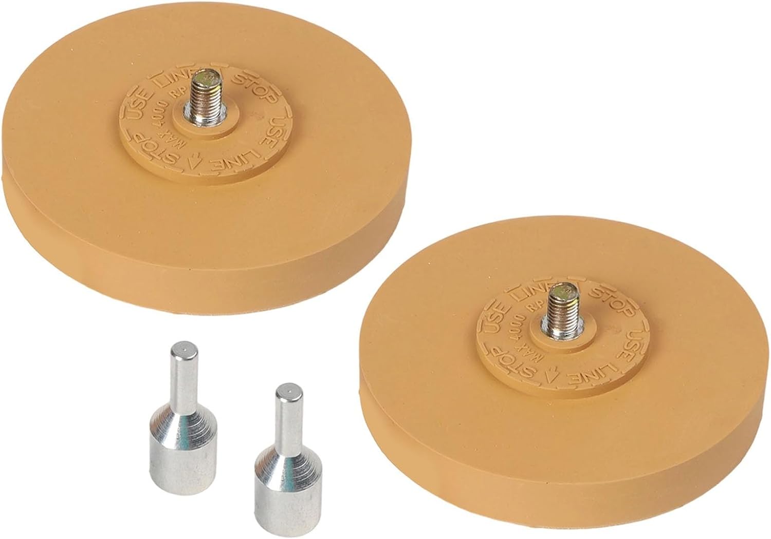 Rubber Scraper Erasers, 2PCS Set With For Drill Adapter For Quick And Easy Removal Of Stickers From Vehicles(4inch/100mm)